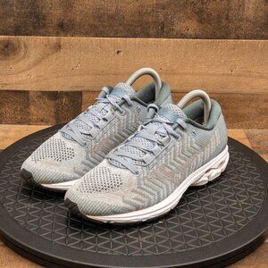 MIZUNO WAVE RIDER WAVE KNIT WOMENS ATHLETIC SHOES RUNNING GYM BLUE LOW SIZE 7.5